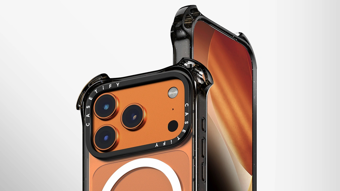 Black Bounce Case for iPhone 17 with reinforced corners and 7x military grade protection by CASETiFY