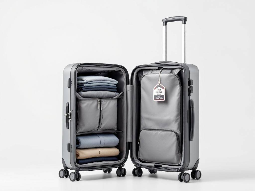 Exemple de valise cabine moderne, l&eacute;g&egrave;re et conforme aux normes a&eacute;riennes.